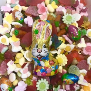 Easter sweet mix with chocolate bunny