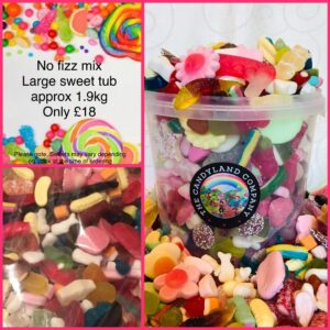 Non fizzy sweet mix large tub (approx 1.9kg)