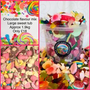 Chocolate flavour sweet mix large tub (approx 1.9kg)