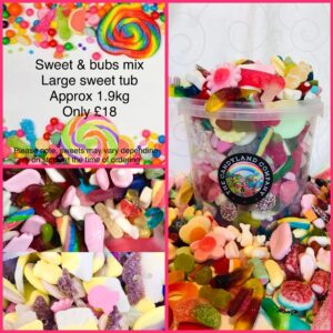 50/50 sweet and bubs mix large tub (approx 1.9kg)