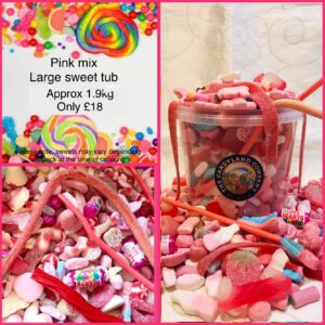 Pink sweet mix large tub (approx 1.9kg)