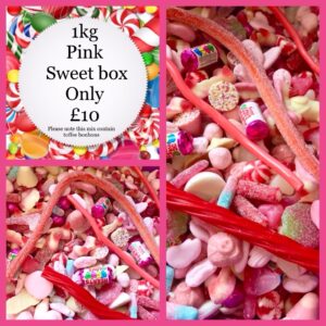 1kg  pink sweet mix box