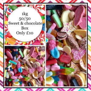 1kg 50/50 SWEETS & CHOCOLATE MIX