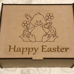 Easter wooden engraved sweet box