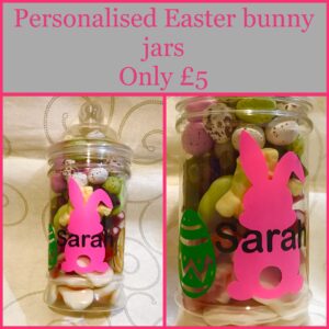Personalised Easter sweet jars