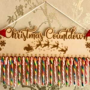 Christmas candy cane countdown